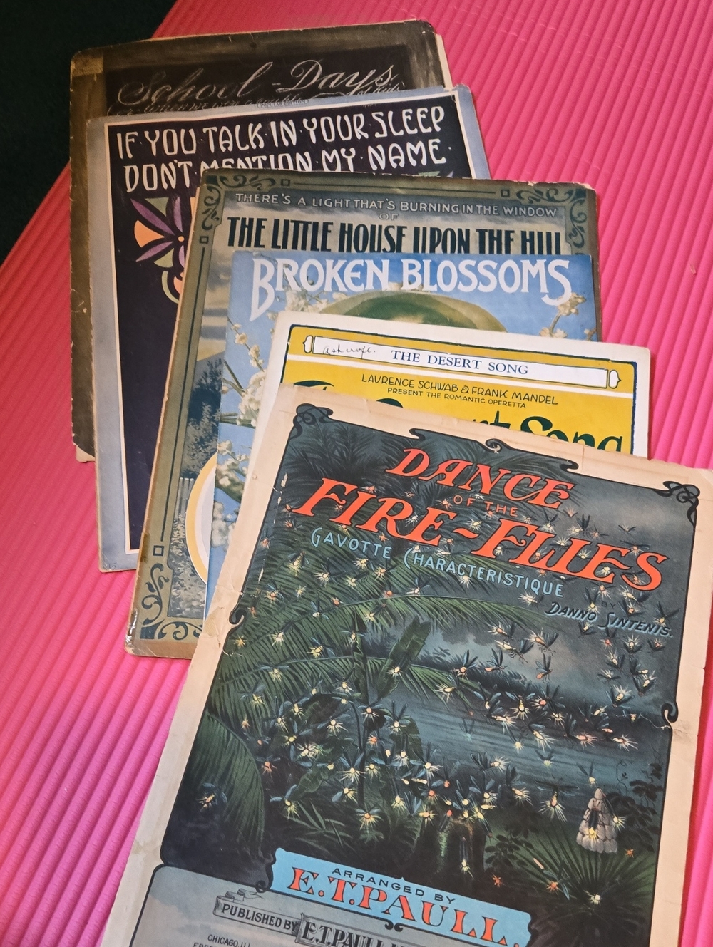 Six Pieces Of Vintage Sheet Music